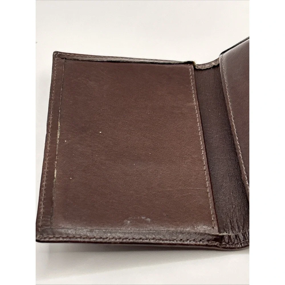 Bosca Full Grain Leather Bifold Wallet – Brown – Minimalist – Used